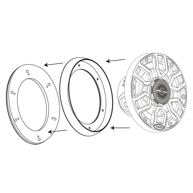 DS18 Ring Adapter From 7.7 to 6.5 ASA & ABS Material - NXL-ADAPT6-7.7/WH - additional view 3