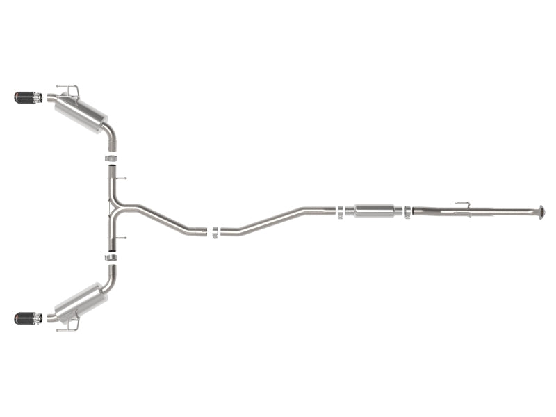 aFe Takeda 2.5in 304 SS Cat-Back Exhaust System w/CF Tips 2022+ Honda Civic L4-1.5L (t) - 49-36628-C