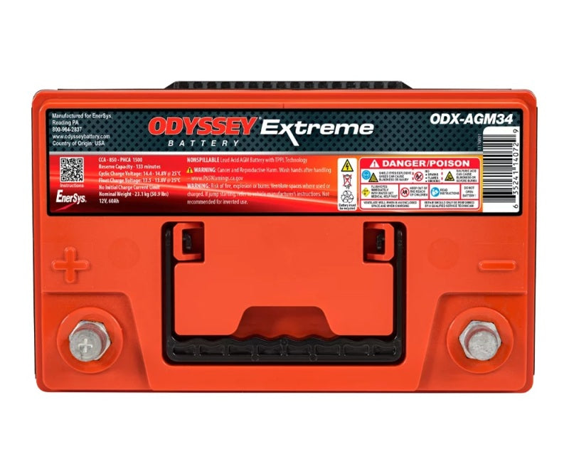 Odyssey Battery Auto/Truck/Heavy Duty &amp; Commercial Extreme AGM Battery (34-PC1500T) - ODX-AGM34