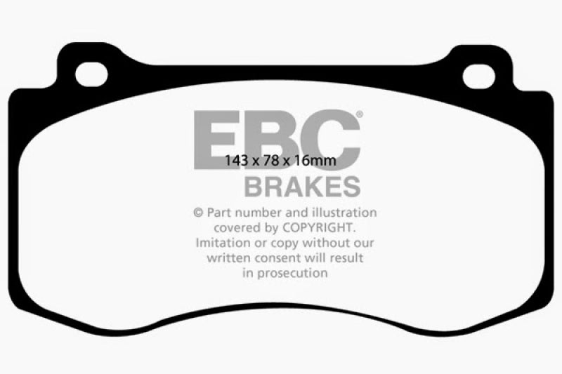 EBC 06-10 Jeep Grand Cherokee SRT-8 6.1L Extra Duty Front Brake Pads - ED91764