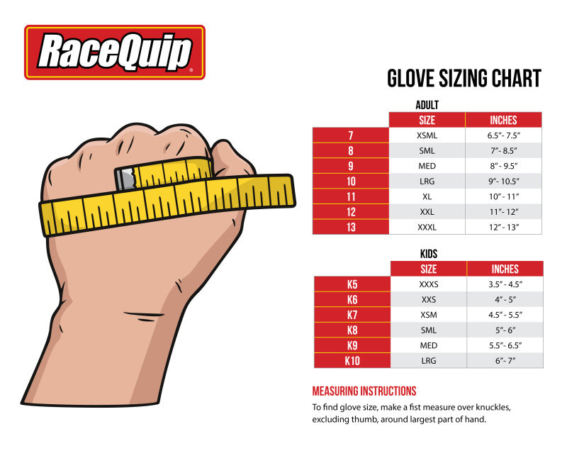 RaceQuip Black Basic Race Glove - Small - 350002RQP