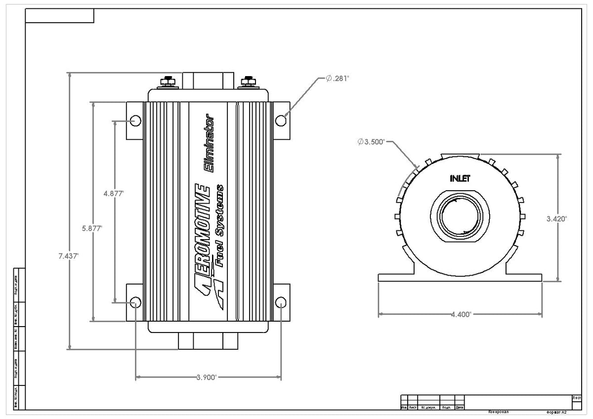 Aeromotive Eliminator-Series Fuel Pump (EFI or Carb Applications) - 11104
