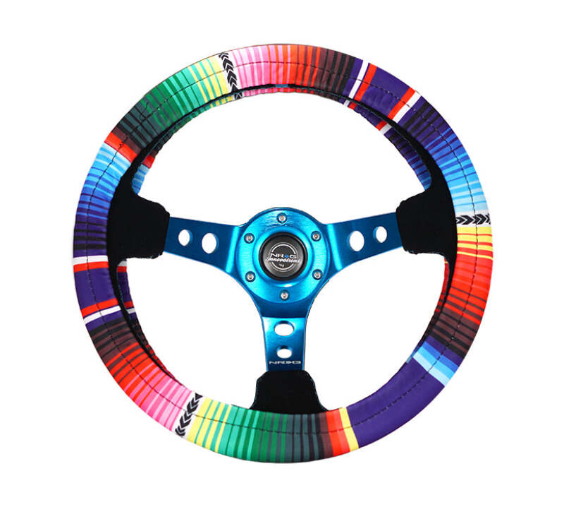 NRG Steering Wheel Cover - Mexicali Stretch Polyester w/ PrismaTag - SWC-001MEXICALI - front view