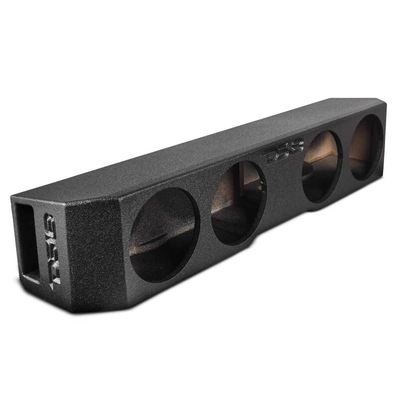 DS18 4 x 8in Forward Firing Underseat Ported Box Subwoofer Enclosure -Black Spray Liner Paint Finish - EBM-FFPGLAD-4X8 - front view