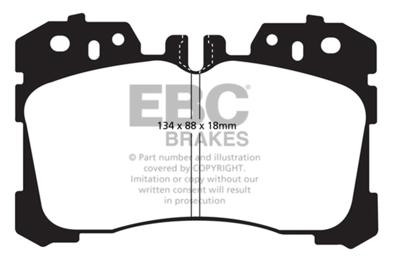 EBC 07+ Lexus LS460 4.6 Yellowstuff Front Brake Pads - DP41811R