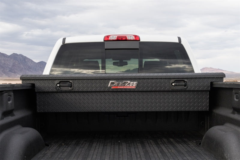 Deezee Universal Tool Box - Red Crossover - Single Lid Black BT Pull Handle (Low/Txt Blk) - DZ10170LTB