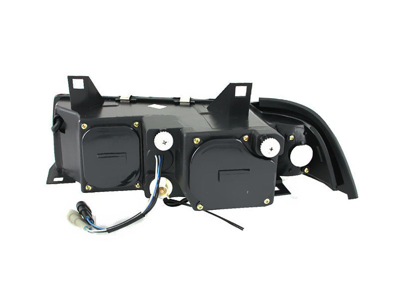 ANZO 1992-1998 BMW 3 Series E36 Projector Headlights w/ Halo Chrome G2 1 pc - 121326