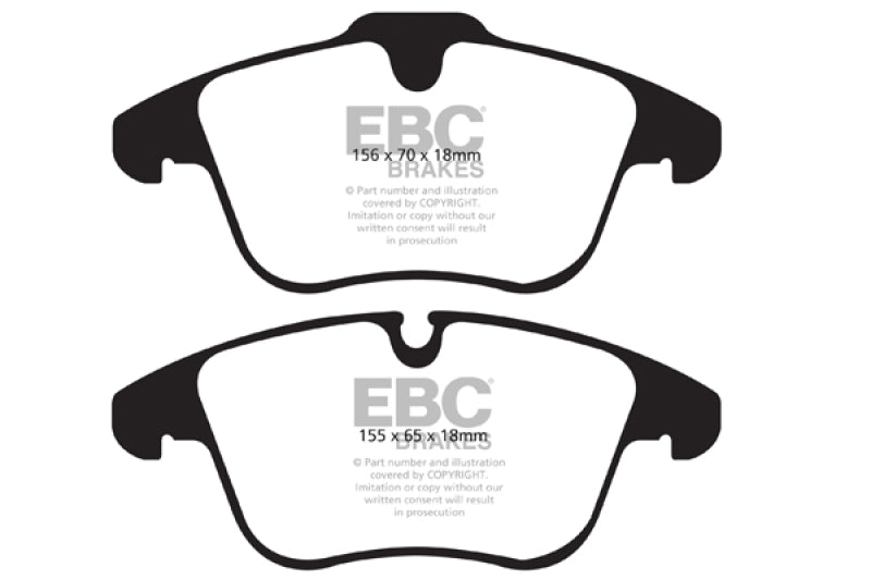 EBC 13-15 Jaguar XF 2.0 Turbo Redstuff Front Brake Pads - DP31911C