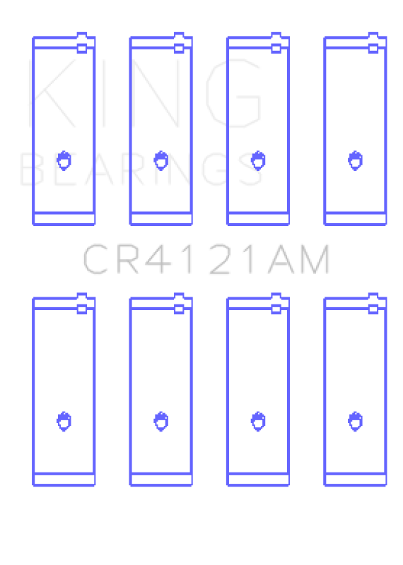 King Engine Bearings Toyota 7Afe/DOHC (Size +0.50mm) Connecting Rod Bearing Set - CR4121AM0.5