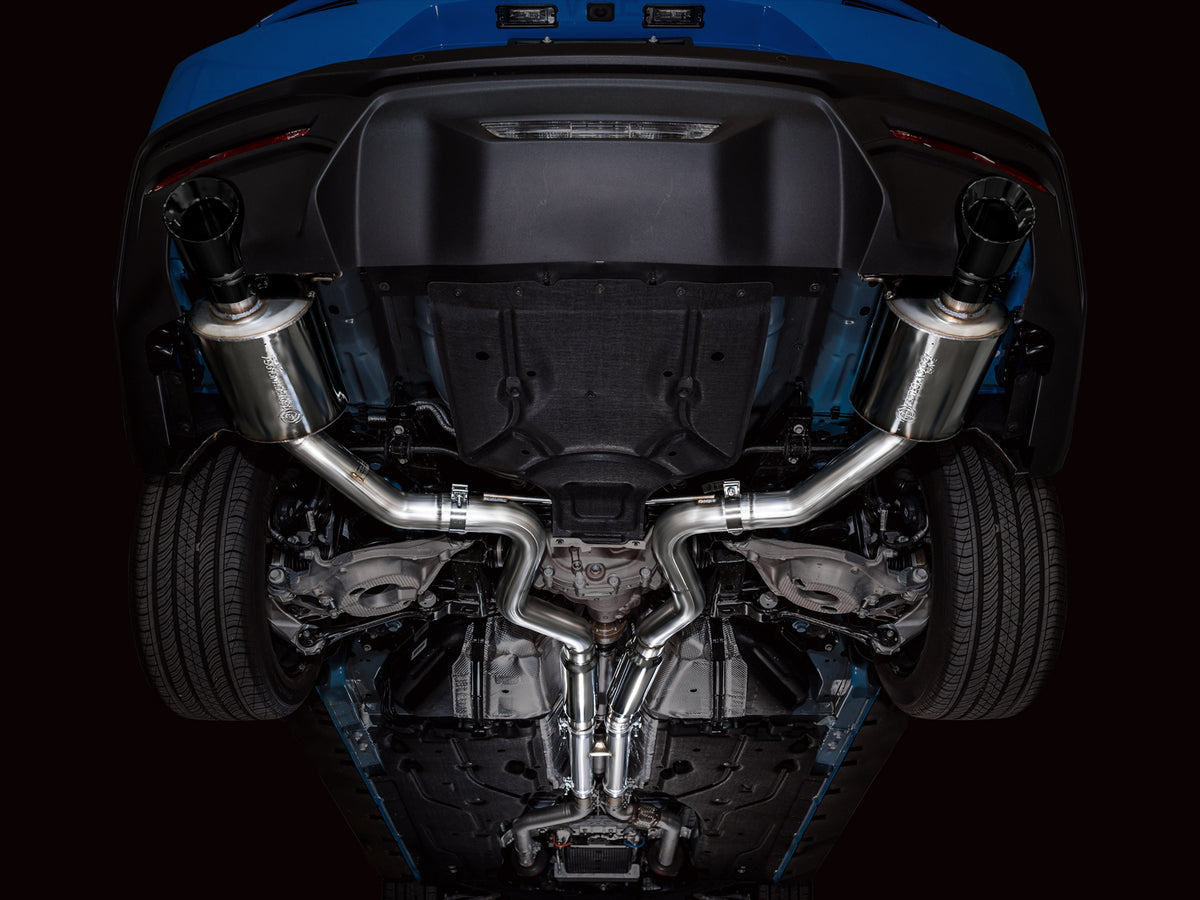 AWE 2024 Ford Mustang GT Fastback S650 RWD Touring Catback Exhaust w/ Dual Diamond Black Tips - 3015-33650