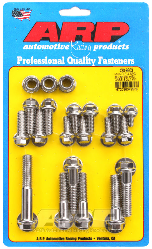 ARP Muncie 4-spd &#39;63-&#39;68 SS hex trans case bolt kit - 430-9803