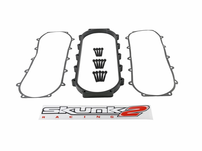 Skunk2 Ultra Series Honda/Acura Black RACE Intake Manifold 1 Liter Spacer (Inc Gasket &amp; Hardware) - 907-05-9051