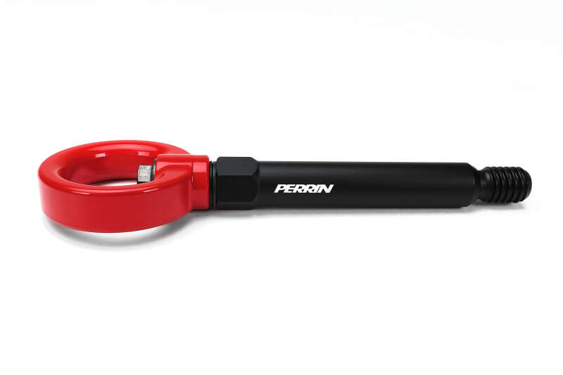 PERRIN 23-26 Toyota GR Corolla Front Tow Hook - Red - PTP-BDY-231RD by Perrin Performance - side view
