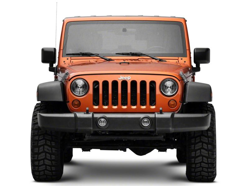 Raxiom 07-23 Jeep Wrangler JK &amp; JL Axial Series Halo LED Fog Lights- Amber - J130812