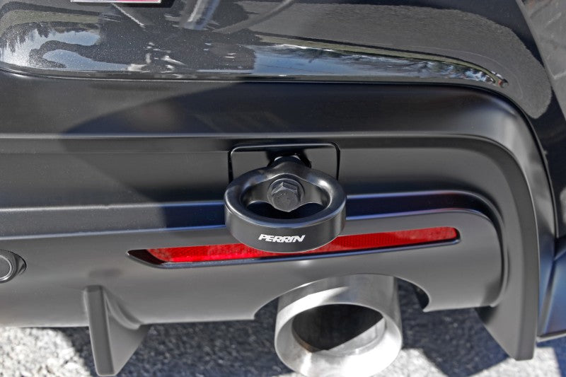 Perrin 20+ Toyota Supra Tow Hook Kit (Rear) - Black - PTP-BDY-250BK