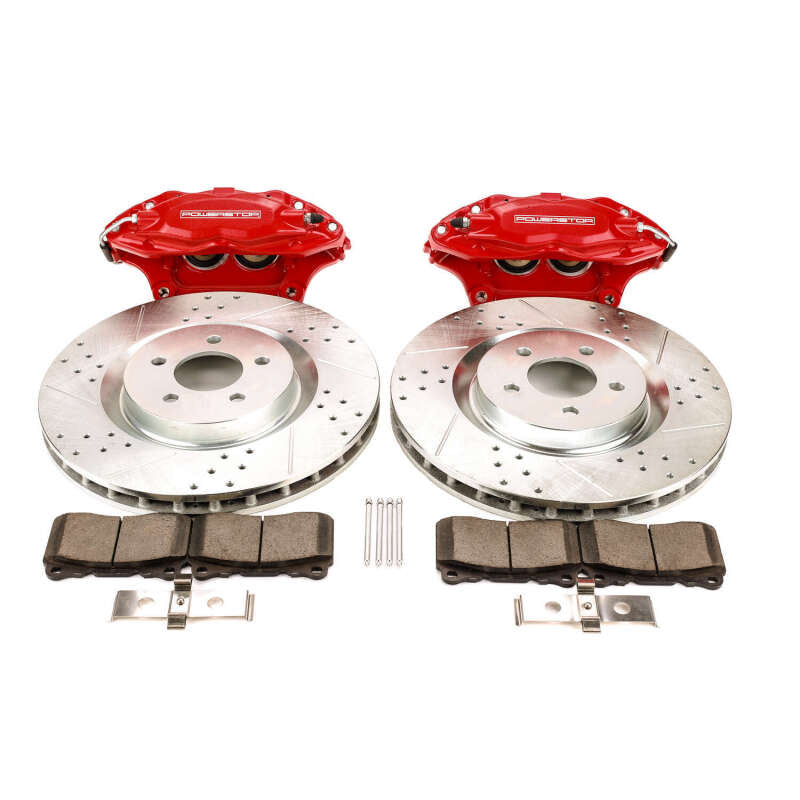 Power Stop 05-14 Ford Mustang Front Big Brake Conversion Kit - BBK-MUST-001R for 2005-2014 Ford Mustang - angle view