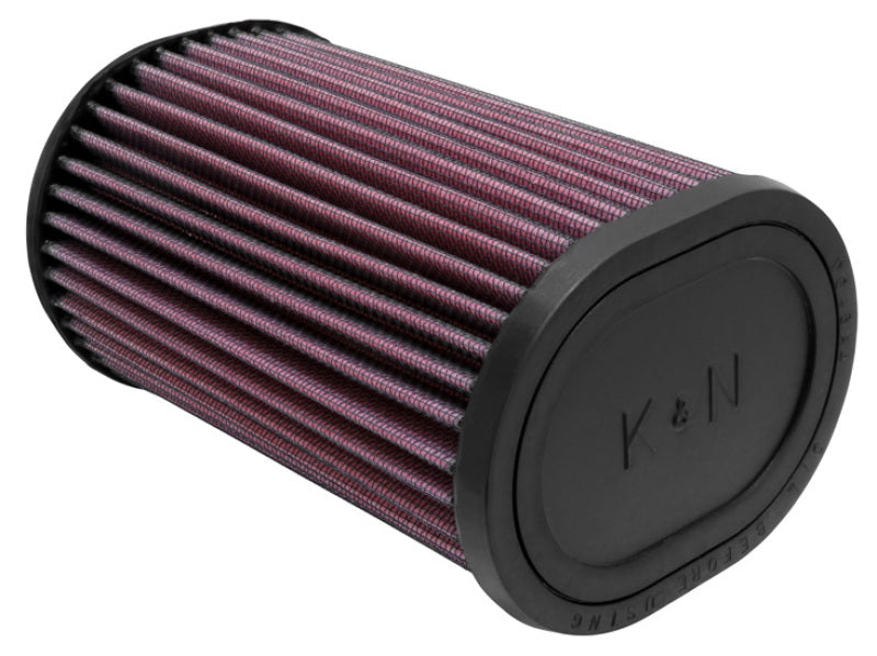 K&amp;N Filter Universal Rubber Oval Straight 4.5in OL x 3.75in OW x 7in Height 20 Degree Angle - RU-1390