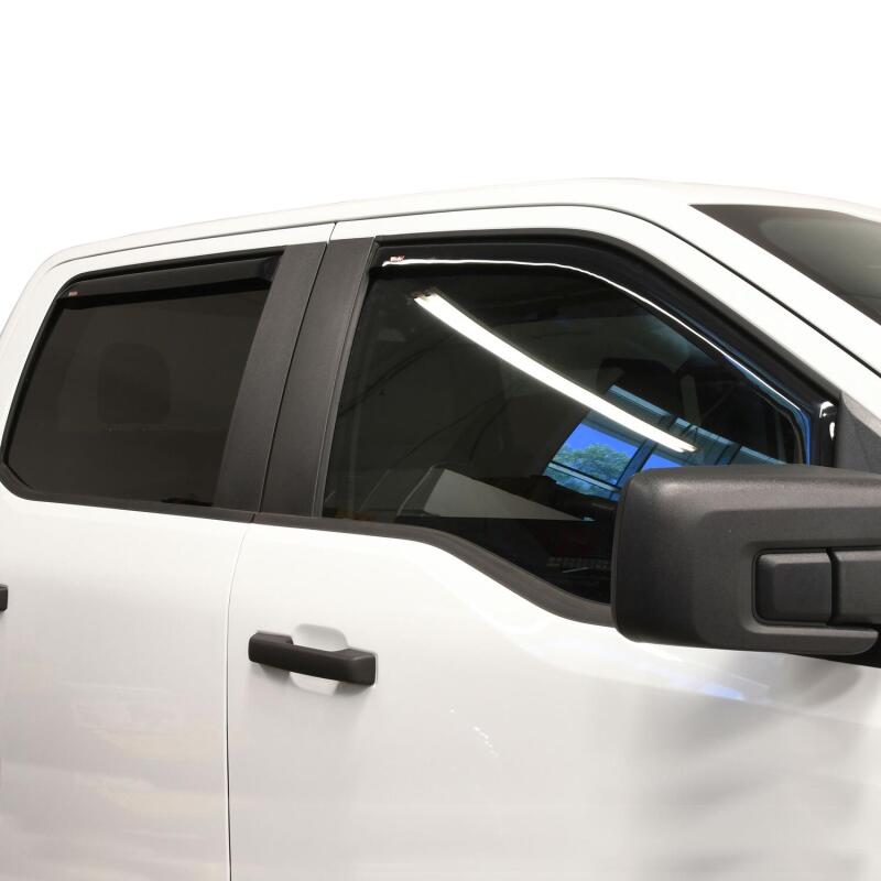 Westin 2015-2018 Ford F-150 SuperCrew Wade In-Channel Wind Deflector 4pc - Smoke - 72-37407