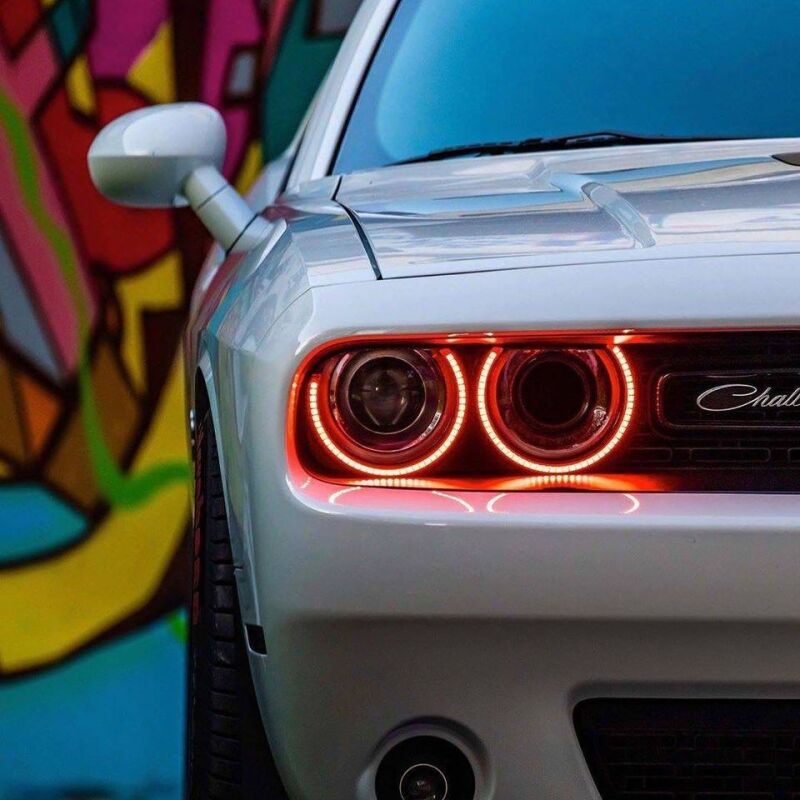 Oracle 15-21 Dodge Challenger Dynamic Surface Mount Headlight Halo Kit - - Dynamic SEE WARRANTY - 3990-332