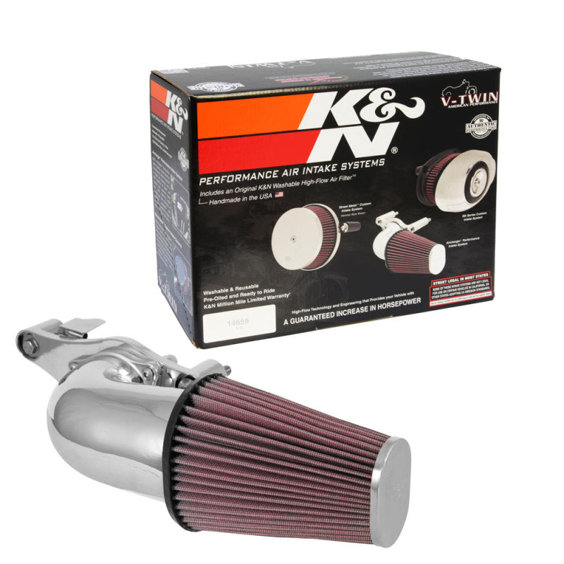 K&amp;N FIPK H/D Touring Models 2017 Chrome Performance Air Intake System - 57-1138C
