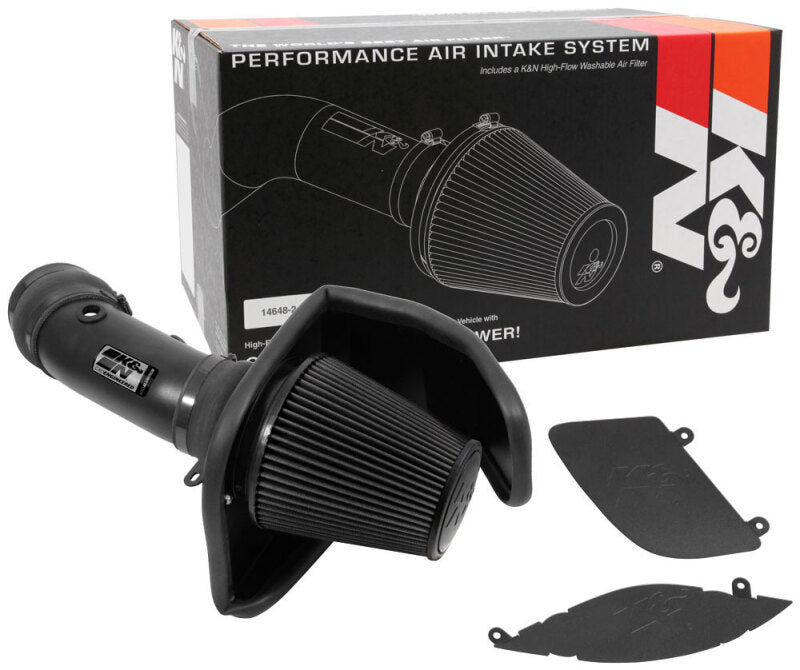 K&N 17-23 Dodge Charger/Challenger Hellcat SC 6.2L V8 DRYFLOW Performance Air Intake System - 30-2553TTK