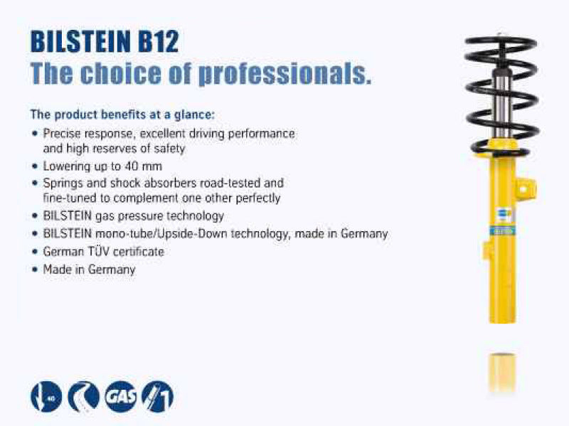 Bilstein B12 2011 Mercedes-Benz SLK350 Base Front and Rear Suspension Kit - 46-182050