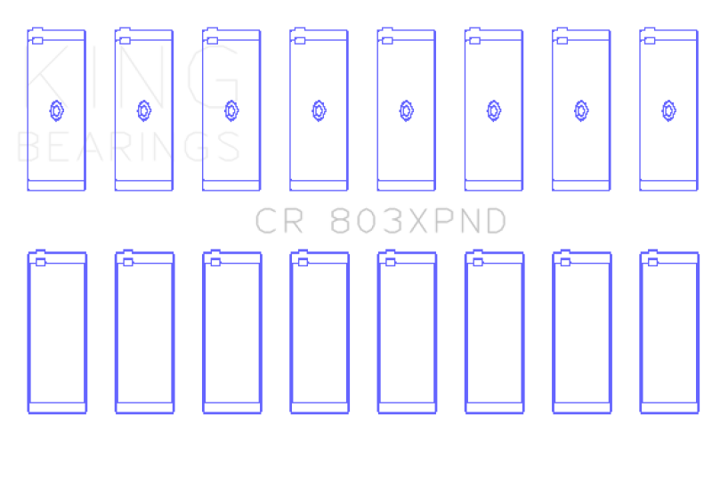King Engine Bearings ChevrolET SBC 265Ci 283Ci 327Ci (Size STDX) Connecting Rod Bearing Set - CR803XPNDSTDX