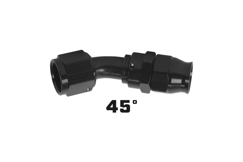 Aeromotive PTFE Hose End - AN-10 - 45 Deg - Black Anodized - 15357