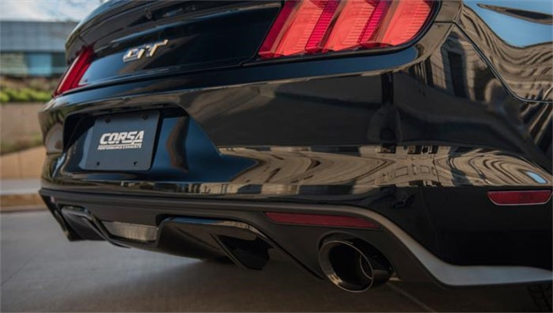 Corsa 2015-2017 Ford Mustang GT Convertible 5.0L V8 Black Xtreme Dual Rear Exit Exhaust - 14342BLK