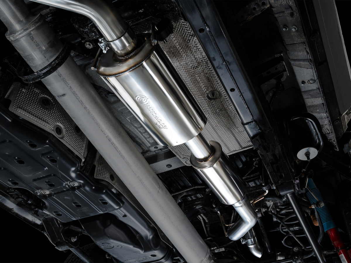 AWE Exhaust for 4th Gen Toyota Tacoma Dual Diamond Black Tips - 3015-33254