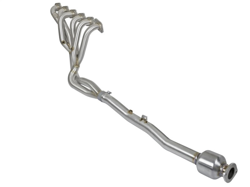 aFe Power Twisted Steel Long Tube Header &amp; Connection Pipes (Street Series) 01-16 Nissan Patrol - 48-36105-YC