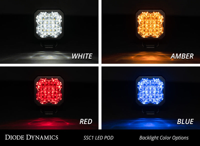 Diode Dynamics Stage Series C1 LED Pod Pro - White Flood Standard RBL Each - DD6461S
