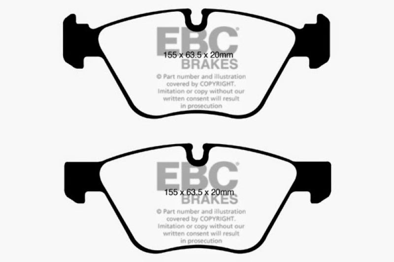 EBC 08-10 BMW 128 3.0 Greenstuff Front Brake Pads - DP21600