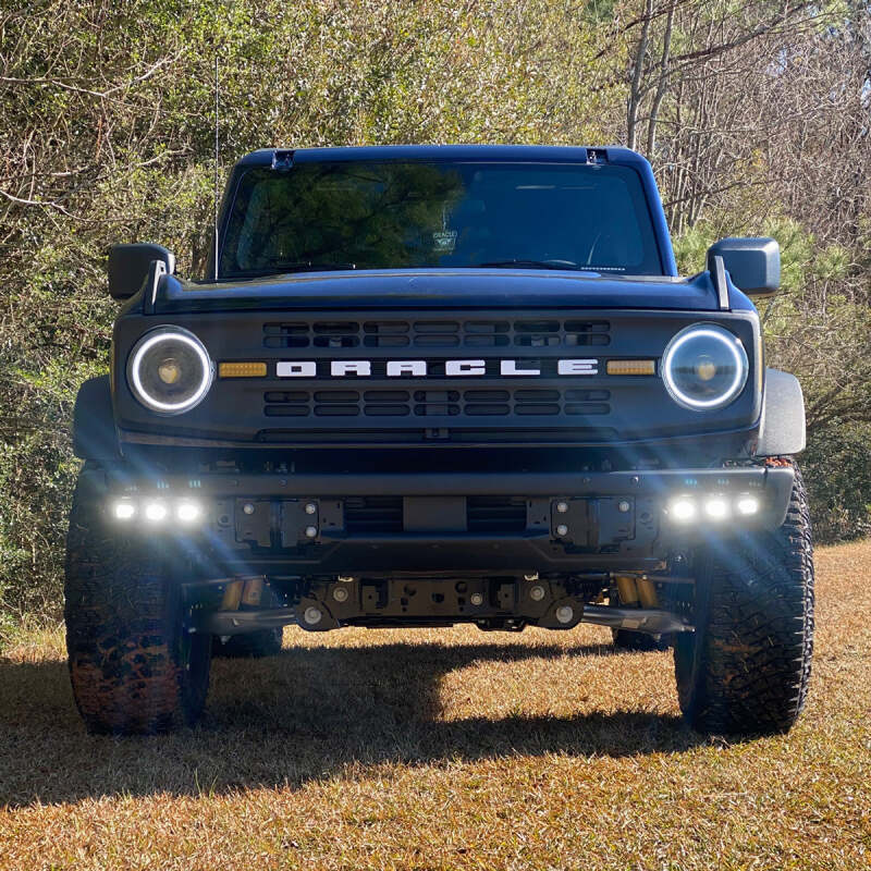 ORACLE Lighting 21-22 Ford Bronco Triple LED Fog Light Kit for Steel Bumper - White SEE WARRANTY - 5890-001