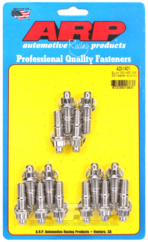 ARP Buick 350-455 3/8in SS header stud kit - 420-1401