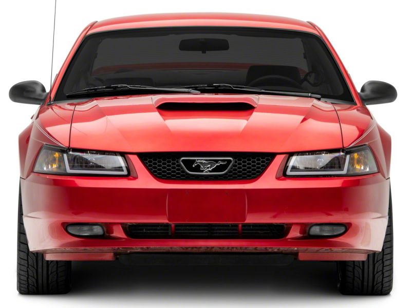Raxiom 99-04 Ford Mustang Axial Series Headlights w/ Sequential LED Bar- Blk Housing (Clear Lens) - 422713