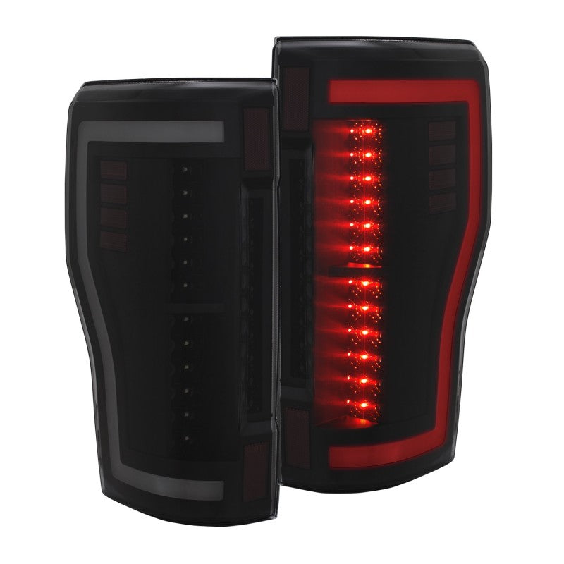 ANZO 2017+ Ford F-250 LED Taillights - Black/Smoke - 311288