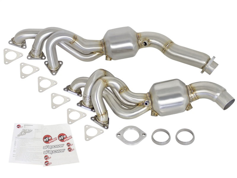 aFe Twisted Steel Headers (Catted) 01-06 BMW M3 L6-3.2L S54 - 48-36314-HC