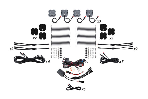 Diode Dynamics RGBW Rock Light Installer Magnet Mount Kit w/Controller (12-pack) - DD7749C by Diode Dynamics - front view