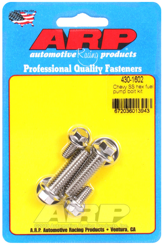 ARP Chevy SS Hex Fuel Pump Bolt Kit - 430-1602