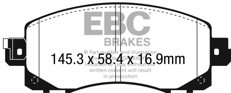 EBC 18+ Subaru Crosstrek 2 Ultimax Front Brake Pads - UD2045