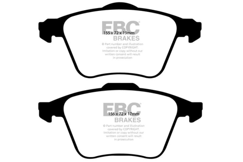 EBC 08-10 Volvo S60 2.5 Turbo T5 Redstuff Front Brake Pads - DP31679C
