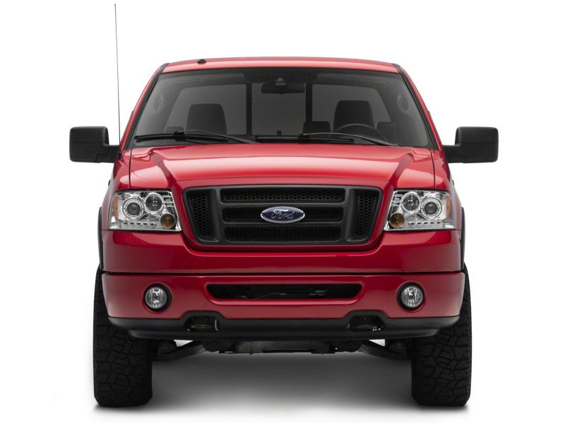 Raxiom 04-08 Ford F-150 Dual LED Halo Projector Headlights- Chrome Housing (Clear Lens) - T542850