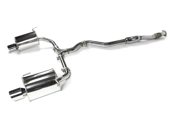 Invidia 10+ Legacy Dual Q300 Cat-back Exhaust - HS10SL1GT3 for 2010-2012 Subaru Legacy - front view
