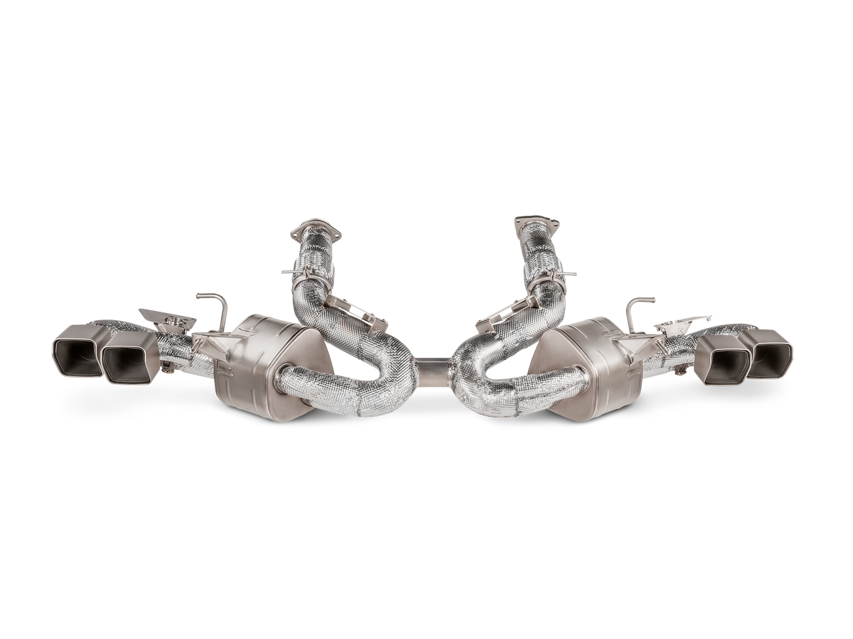 Akrapovic 2020 Chevrolet Corvette Stingray (C8) OPF/GPF Slip-On Line (Titanium) w/ Titanium Tips - S-CO/TI/4
