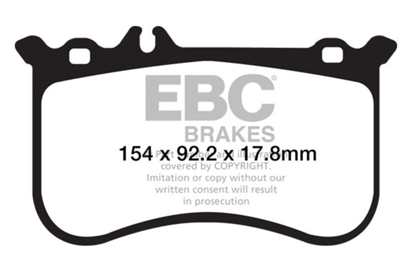 EBC 10-11 Mercedes-Benz CL550 5.5 AMG Sport Pkg Yellowstuff Front Brake Pads - DP42138R