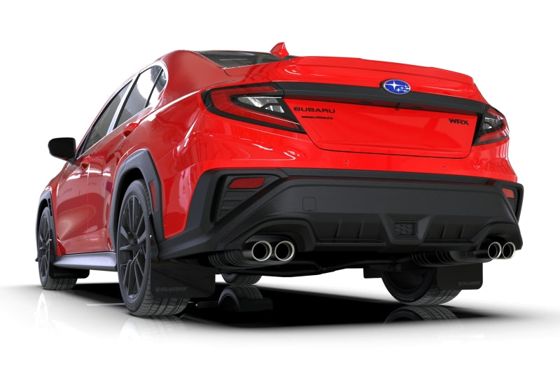 Rally Armor 2022+ Subaru WRX Black UR Mud Flap Altered Font Met. Blk Logo - MF92-UR-BLK/MBK-X