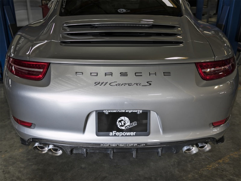 aFe MACH Force-Xp 304 SS OE Exhaust Tips Polished 12-16 Porsche 911 (C2S 991) H6 3.8L - 49C36416-P