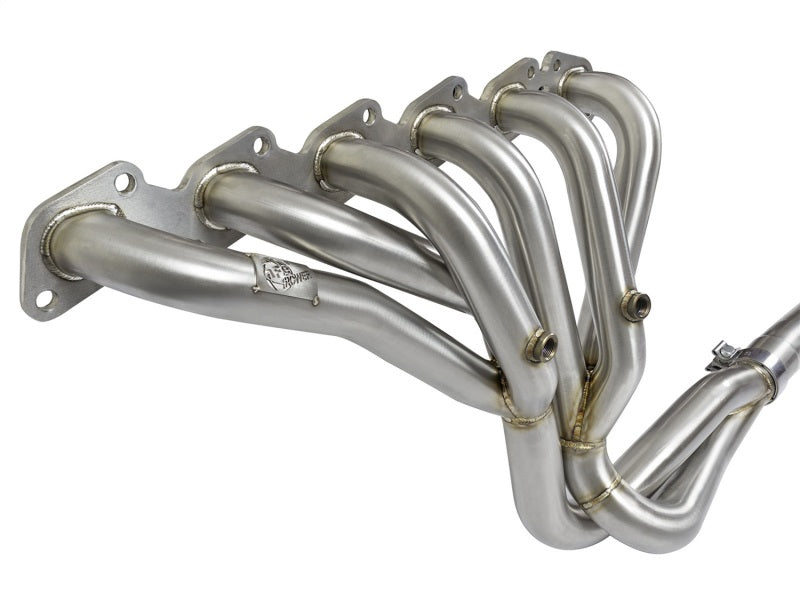 aFe Power Twisted Steel Long Tube Header &amp; Connection Pipes (Street Series) 01-16 Nissan Patrol - 48-36105-YC