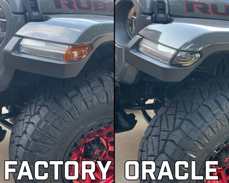 Oracle Jeep Wrangler JL Smoked Lens LED Front Sidemarkers SEE WARRANTY - 5853-504